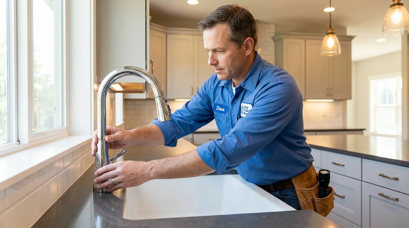 Kitchen faucet installation by Johns Plumbing LLC in Baton Rouge